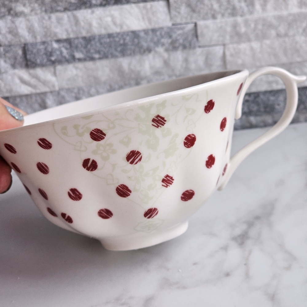 Anthropologie Butterfly Teacup Set with Red Polka Dots - Set Of Two. - Picture 7 of 10